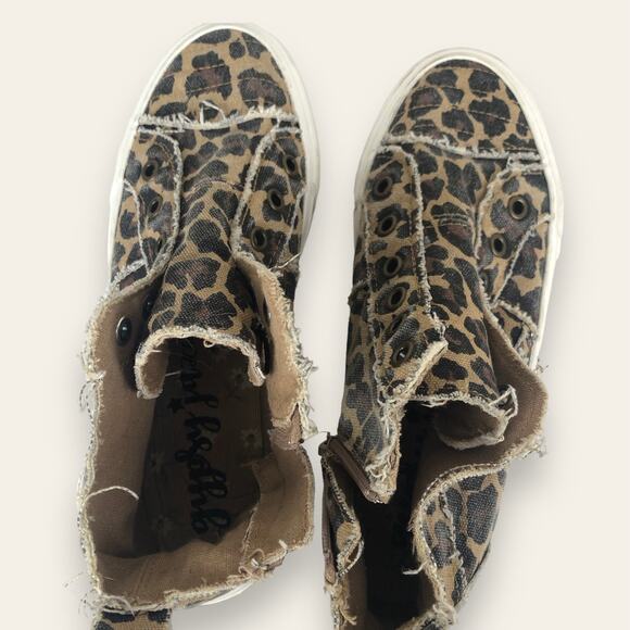 Gypsy Jazz Womens Leopard Print Zip Up Retro Fashion Sneakers Size 7 - Picture 6 of 10
